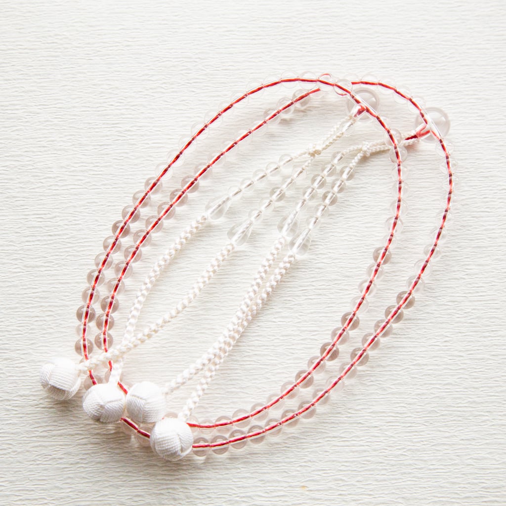 水晶 本連念珠（尺三寸）